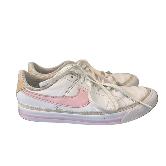 Nike Court Legacy White/Pink Size 4Y - Picture 2 of 7